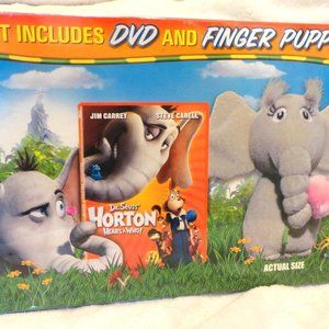 Dr Suess Horton Hears a Who DVD and Finger Puppet - New, Sealed